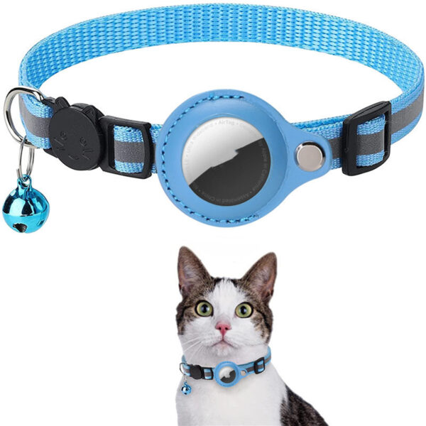 Reflective Collar Waterproof Holder Case For Airtag Air Tag Airtags Protective Cover Cat Dog Kitten Puppy Nylon Collar - Image 5